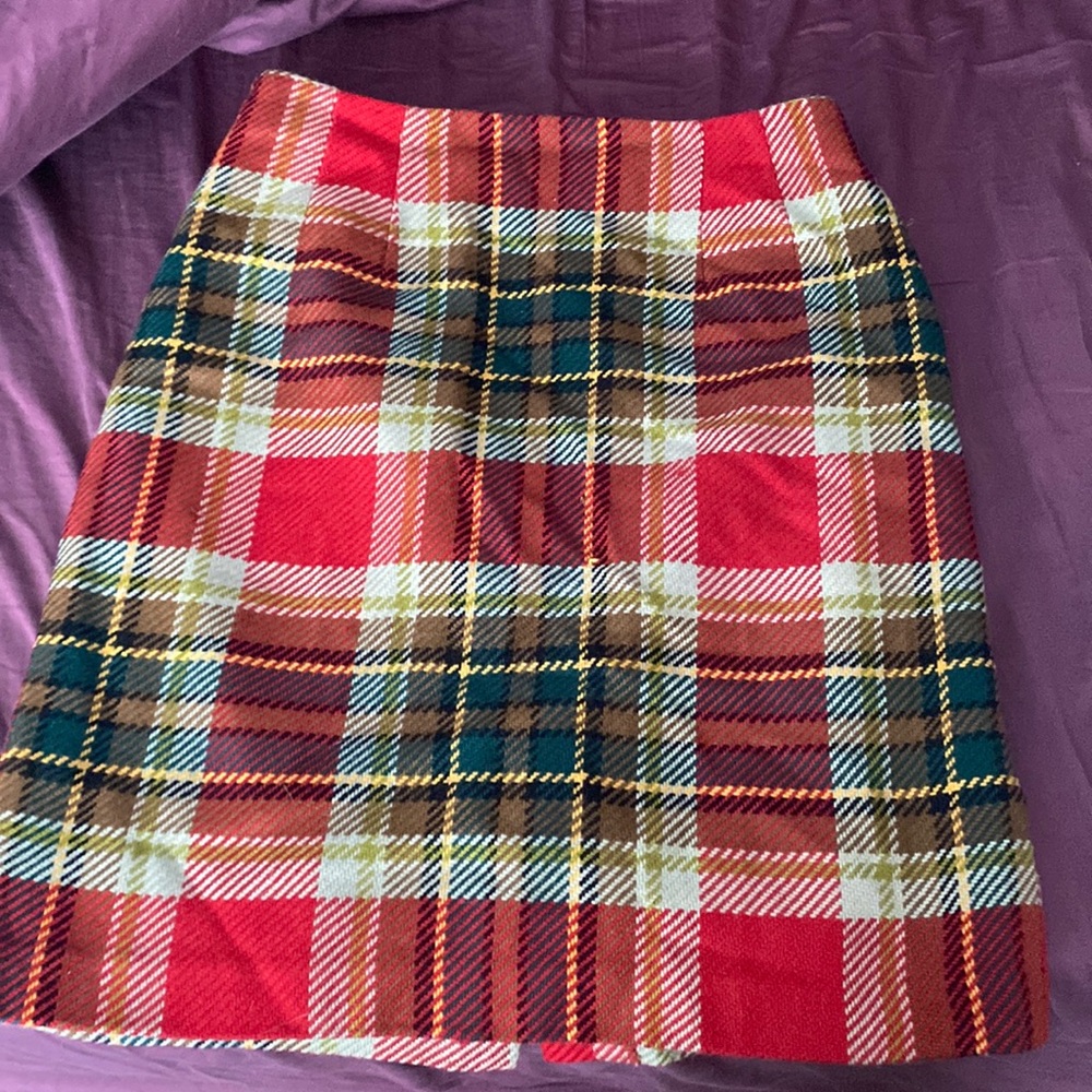 Chadwick’s plaid skirt
